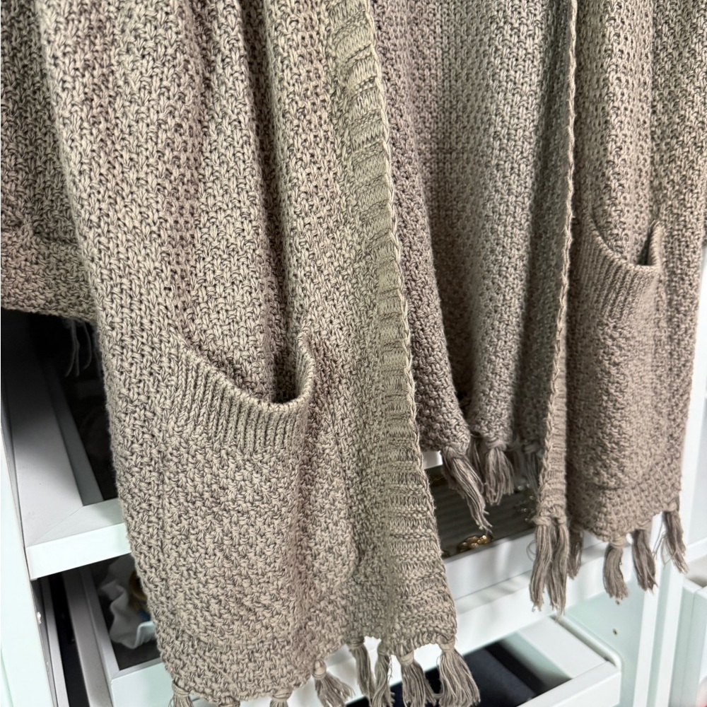 Sonoma Open-Front Cardigan with Fringe Tassels - Picture 4 of 6